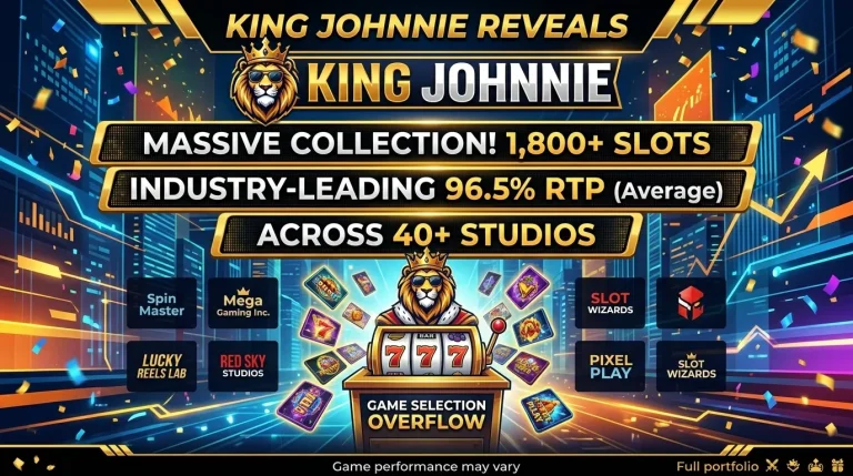 King Johnnie Reveals 1,800 Slots with 96.5% RTP Across 40 Studios